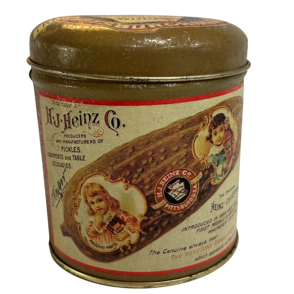 H.J. Heinz Co. Pickle Tin‎ Collectible Condiments Advertising Storage 1992